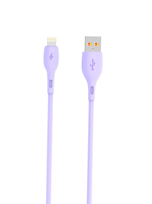 Кабель SkyDolphin S22L Soft Silicone USB - Lightning 1м, Violet (USB-000600)