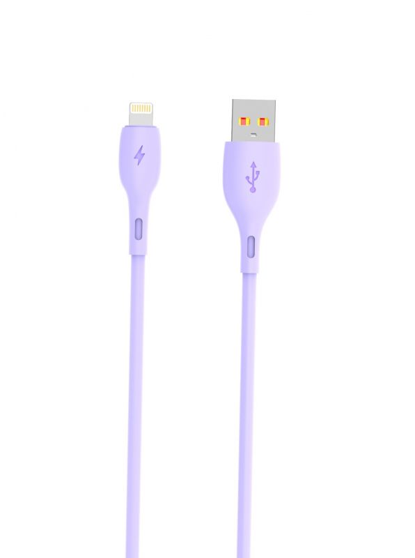 Кабель SkyDolphin S22L Soft Silicone USB - Lightning (M/M), 1 м, Violet (USB-000600)
