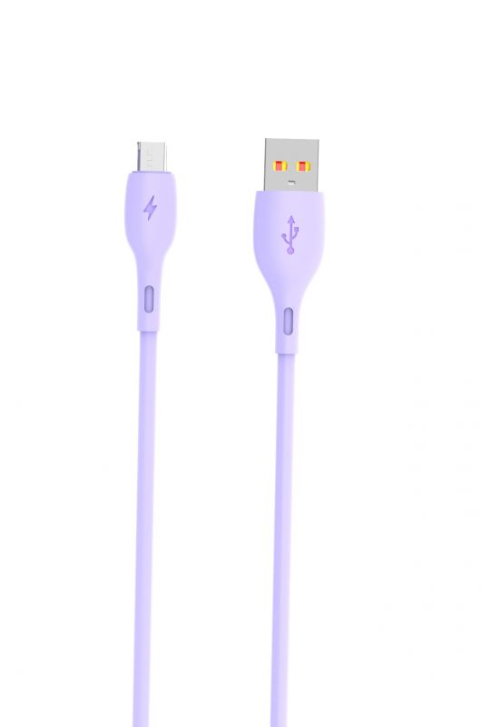 Кабель SkyDolphin S22V Soft Silicone USB - micro USB (M/M), 1 м, Violet (USB-000606)