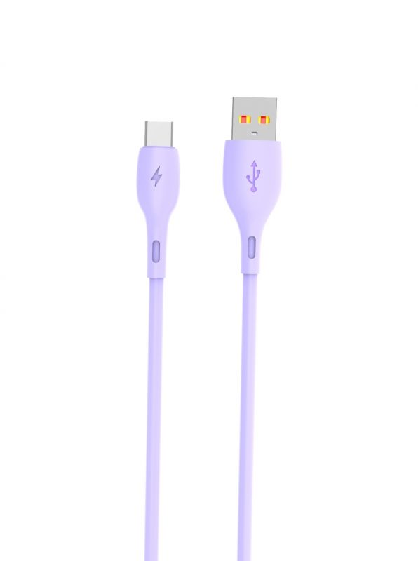 Кабель SkyDolphin S22T Soft Silicone USB - USB Type-C 1м, Violet (USB-000603)