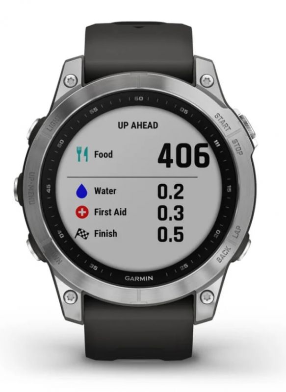 Смарт-годинник Garmin Fenix 7 Silver with Graphite Band (010-02540-00)