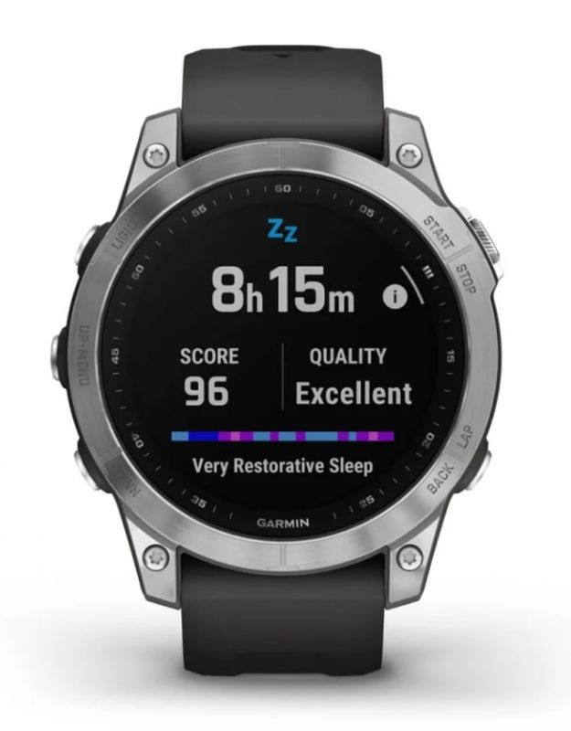 Смарт-годинник Garmin Fenix 7 Silver with Graphite Band (010-02540-00)