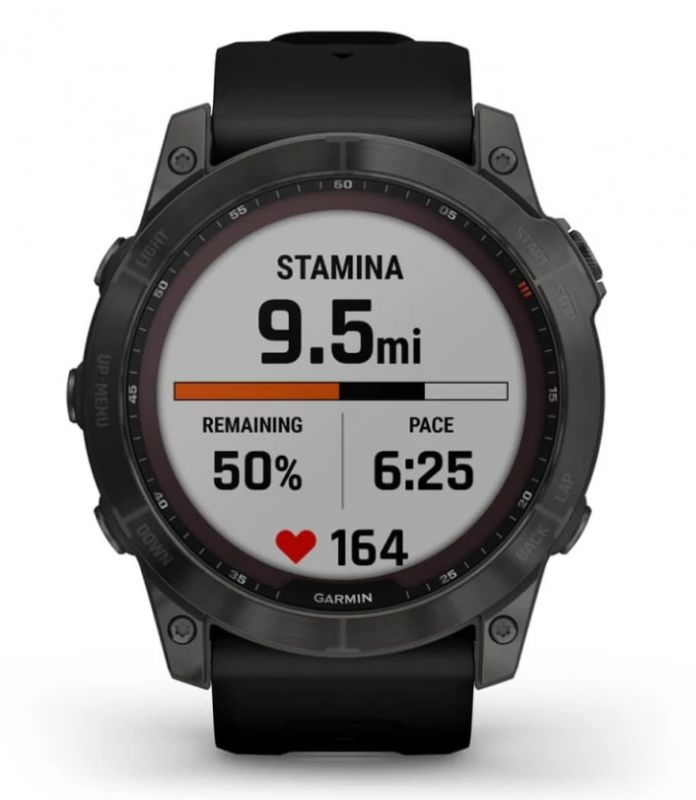 Смарт-годинник Garmin Fenix 7X Sapphire Solar Carbon Gray DLC Titanium with Black Band (010-02541-34)