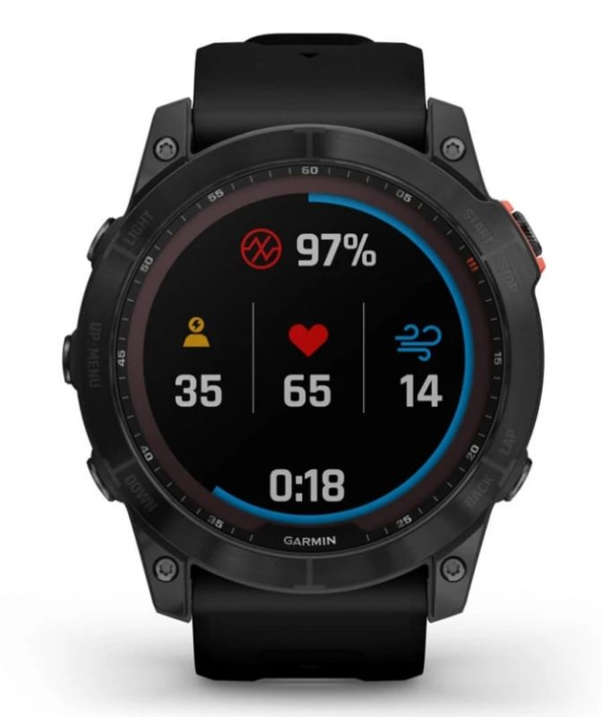 Смарт-годинник Garmin Fenix 7X Solar Slate Gray with Black Band (010-02541-0A)