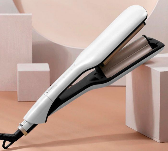 Прилад для укладання волосся Xiaomi Enchen Hair Straightener Enrollor Pro White EU хвиля