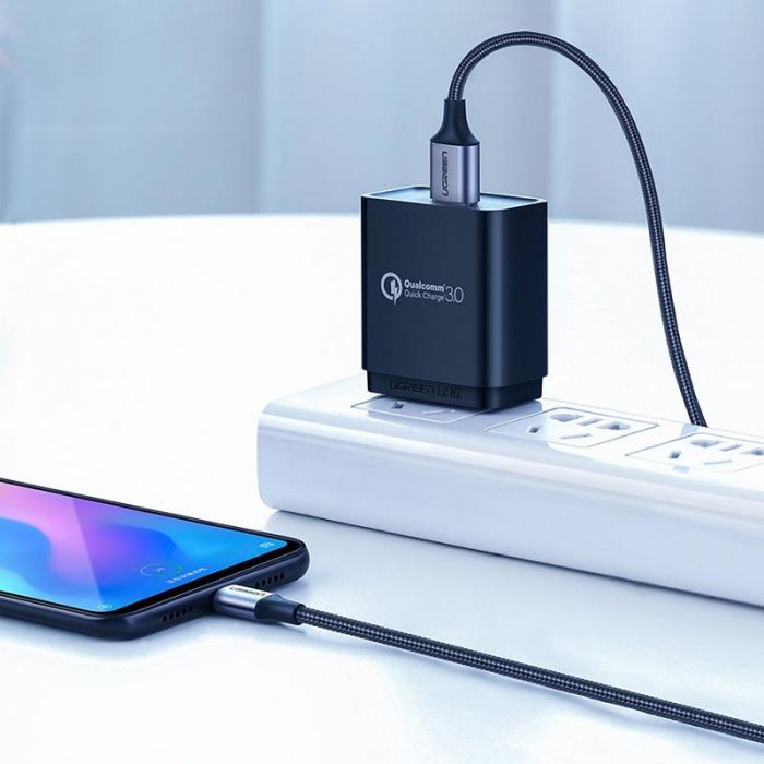 Кабель Ugreen US288 USB - USB-C, 1м, Black (60126)