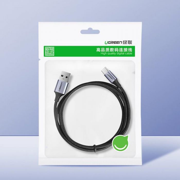 Кабель Ugreen US288 USB - USB-C, 1м, Black (60126)