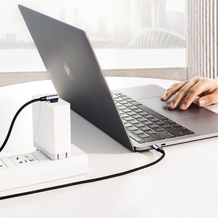 Кабель Ugreen US255 USB-C - USB-C, 1м, Black-Gray (50123)