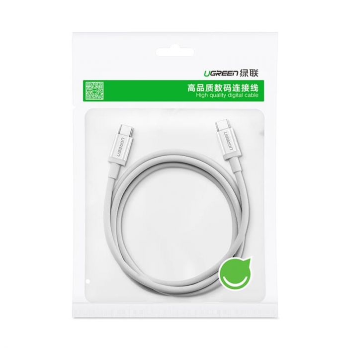 Кабель Ugreen US264 USB-C - USB-C, 1м, White (60519)