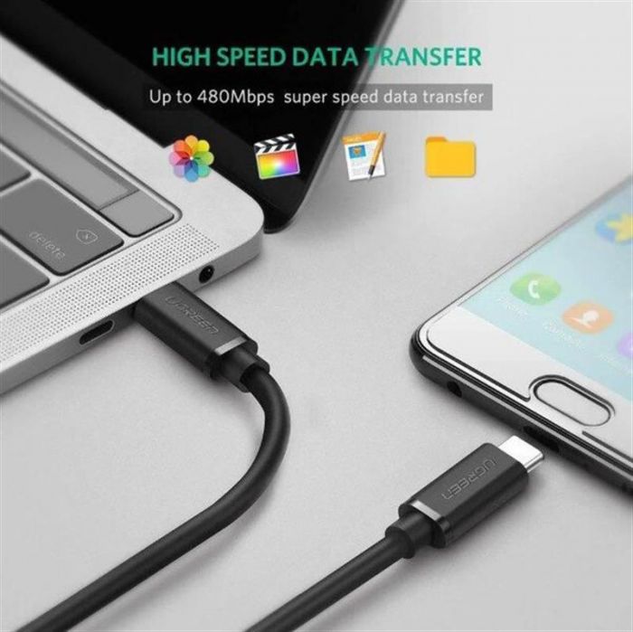 Кабель Ugreen US286 USB-C - USB-C, 3м, Black (60788)