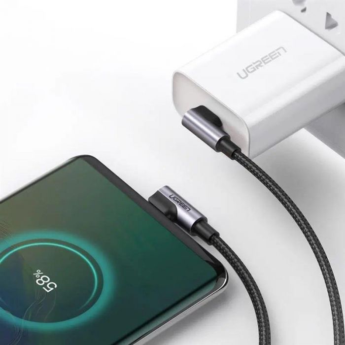 Кабель Ugreen US335 USB-C - USB-C, 2м, Gray (70698)