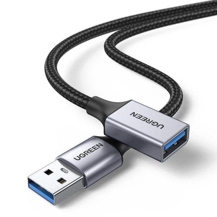 Кабель-подовжувач Ugreen US115 USB - USB (AM-AF), 2 м, Black (10497)