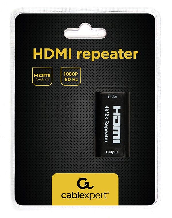 Ретранслятор Cablexpert HDMI - HDMI, (F/F), Black (DRP-HDMI-02)