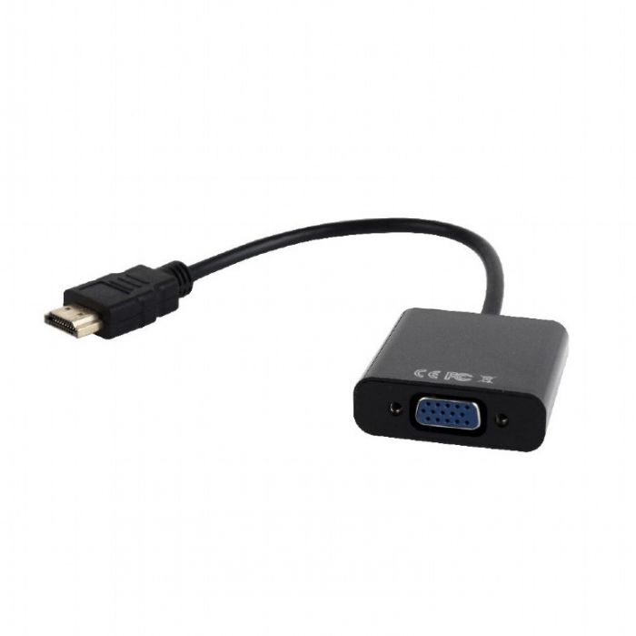 Адаптер Cablexpert HDMI - VGA, (M/F), 0.15 м, Black (A-HDMI-VGA-03)