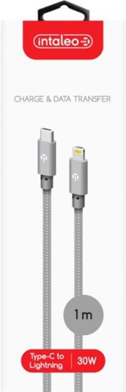 Кабель Intaleo CBGNYTL1 USB Type-C-Lightning 1м 30W Grey (1283126559587)