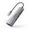 Концентратор USB Type-C Ugreen CM266 3xUSB 3.0 + HDMI + RJ45 1000M Ethernet, Gray (60812)