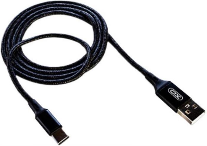 Кабель XO NB143 USB-USB Type-C 2.1A 2м Black (XO-NB143C2-BK)