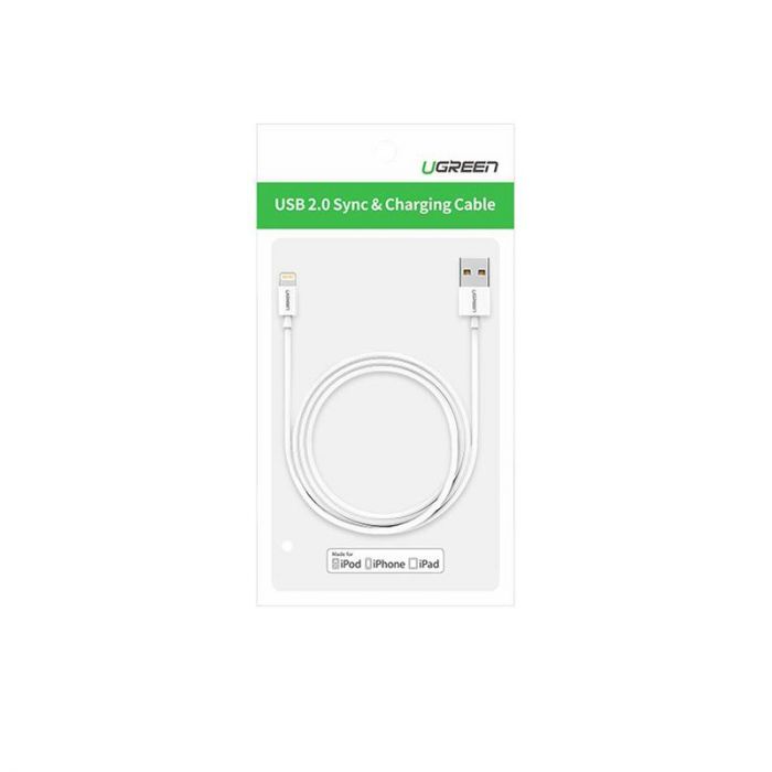 Кабель Ugreen US155 USB - Lightning, 2м, White (20730)