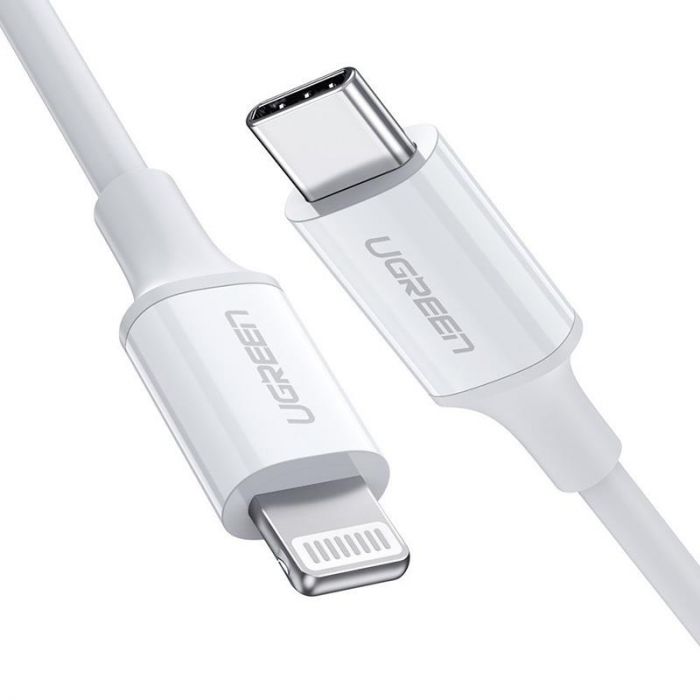 Кабель Ugreen US171 USB Type-C - Lightning (M/M), 1.5 м, White (60748)