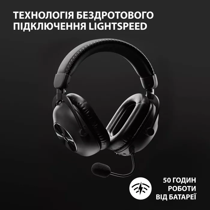 Гарнітура Logitech G Pro X2 Wireless LightSpeed Black (981-001263)