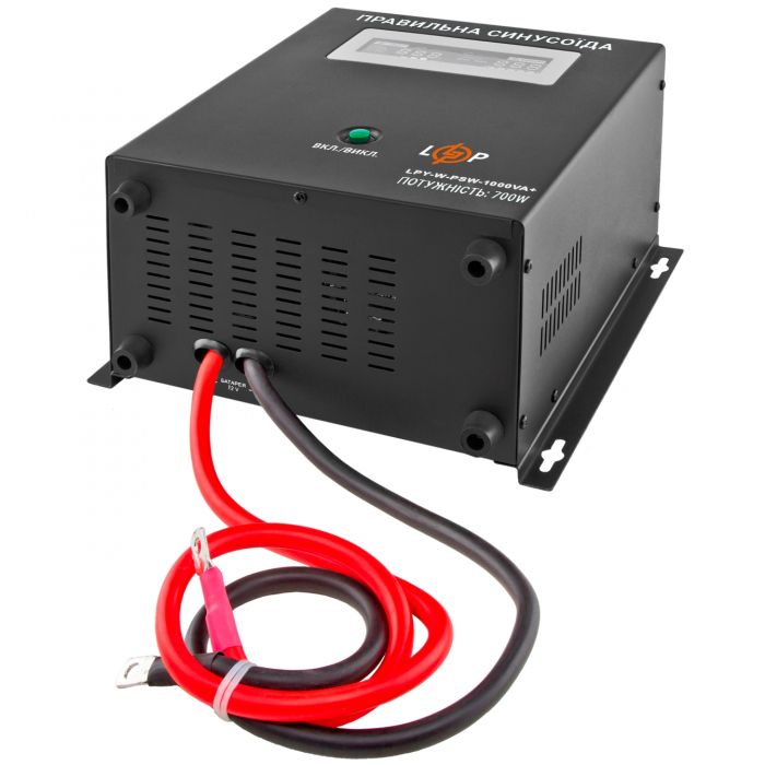 Джерело безперебійного живлення LogicPower LPY-W-PSW-1000VA+ (700Вт), Lin.int., AVR, 2 х Schuko, метал (LP4144)