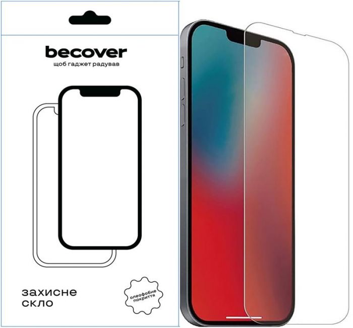 Захисне скло BeCover для Apple iPhone 13/13 Pro Crystal Clear Glass 3D (709243)