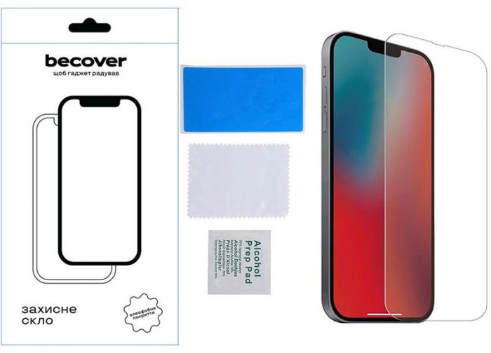 Захисне скло BeCover для Apple iPhone 13/13 Pro Crystal Clear Glass 3D (709243)