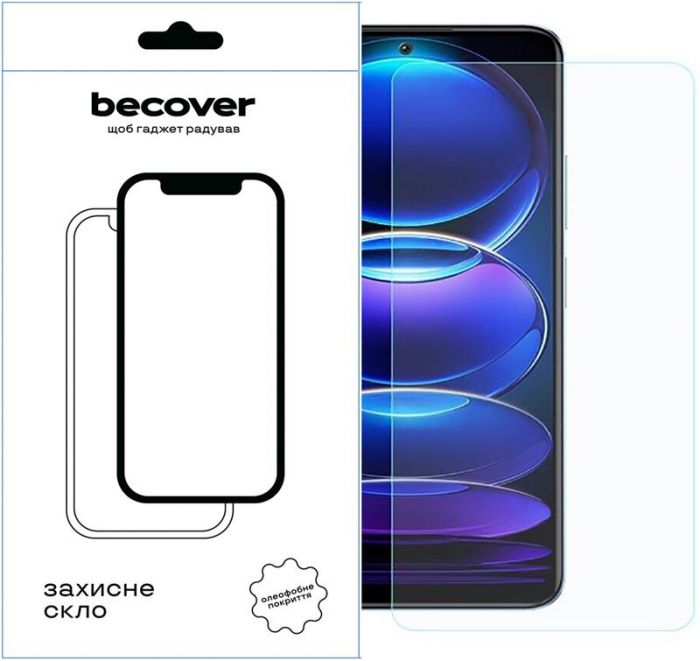 Захисне скло BeCover для Xiaomi Redmi Note 12 4G/Note 12 5G/Poco X5 5G Crystal Clear Glass 3D (709254)