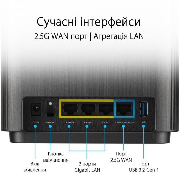 Wi-Fi Mesh-система Asus ZenWiFi XT9 1pk Black (90IG0740-MO3B50)