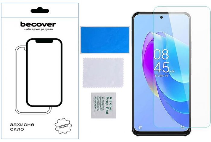 Захисне скло BeCover для Tecno Spark 10 Pro (KI7) Crystal Clear Glass 3D (709269)