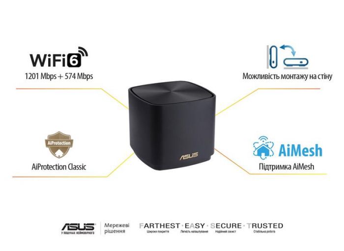 Wi-Fi Mesh-система Asus ZenWiFi XD4 Plus 2pk Black (90IG07M0-MO3C30)