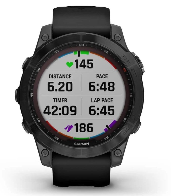 Смарт-годинник Garmin Fenix 7 Sapphire Solar Black DLC Titanium with Black Band (010-02540-47)