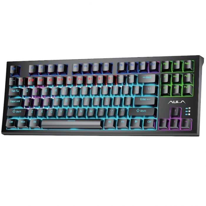 Клавіатура Aula Mechanical F3032 Black, 21 Yellow Keys KRGD Red (6948391204673)