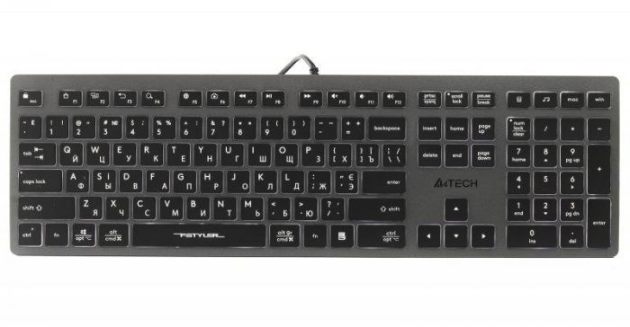 Клавіатура A4Tech Fstyler FX60H Grey White backlit