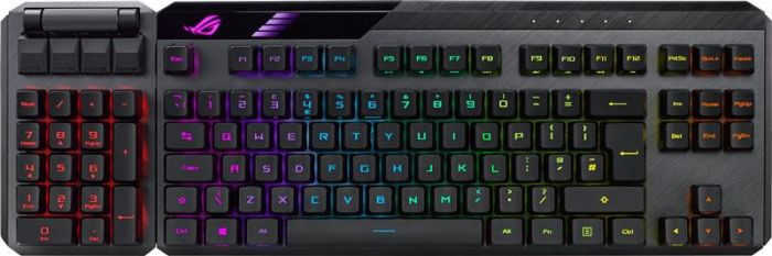 Клавіатура бездротова Asus ROG Claymore II RD RGB WL Black (90MP01W0-BKUA01)