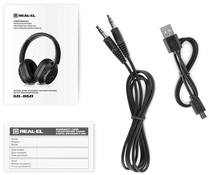 Bluetooth-гарнітура REAL-EL GD-860 Black