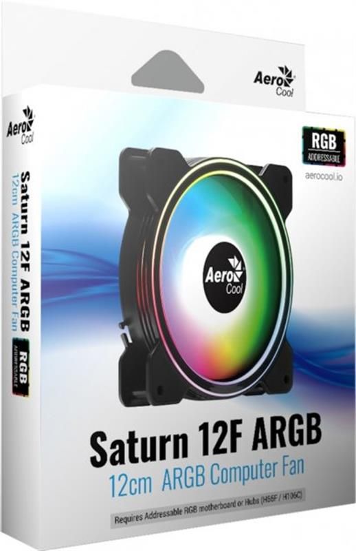 Вентилятор AeroCool Saturn 12F ARGB (ACF3-ST10237.01), 120х120х25 мм, 6-Pin