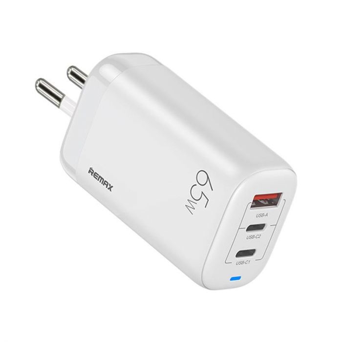 Мережевий зарядний пристрій Remax Ligil Series 65W PD + QC Fast Charger White (RP-U55)