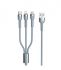Кабель Remax Jany Series 3в1 USB to Type-C/Lightning/Micro-USB Silver (RC-124TH)