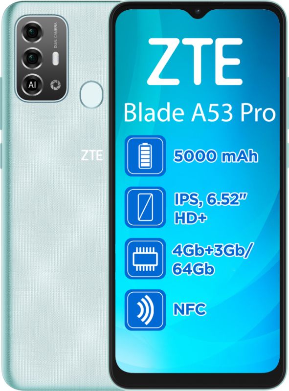 Смартфон ZTE Blade A53 Pro 4/64GB Dual Sim Green