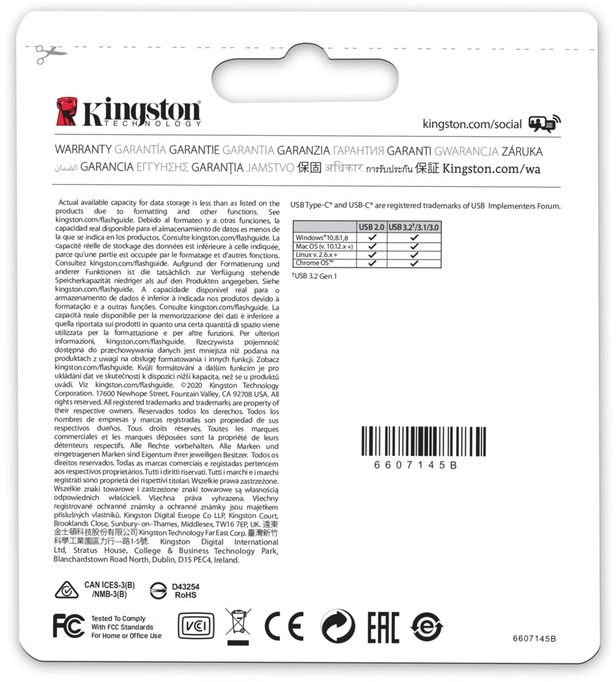 Флеш-накопичувач USB3.2 128GB Type-C Kingston DataTraveler microDuo 3C (DTDUO3CG3/128GB)