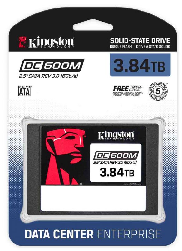Накопичувач SSD 3.84TB Kingston SSD DC600M 2.5" SATAIII 3D TLC (SEDC600M/3840G)