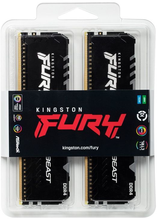 Модуль пам`яті DDR4 2x16GB/3200 Kingston Fury Beast RGB (KF432C16BB1AK2/32)