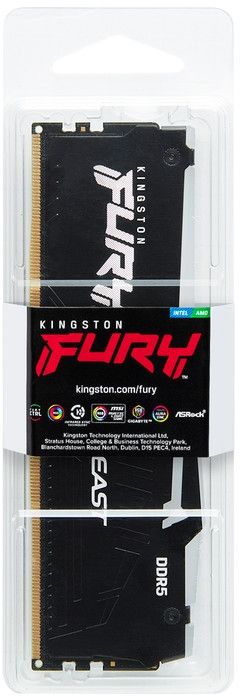 Модуль пам`яті DDR5 32GB/5200 Kingston Fury Beast RGB Black (KF552C40BBA-32)