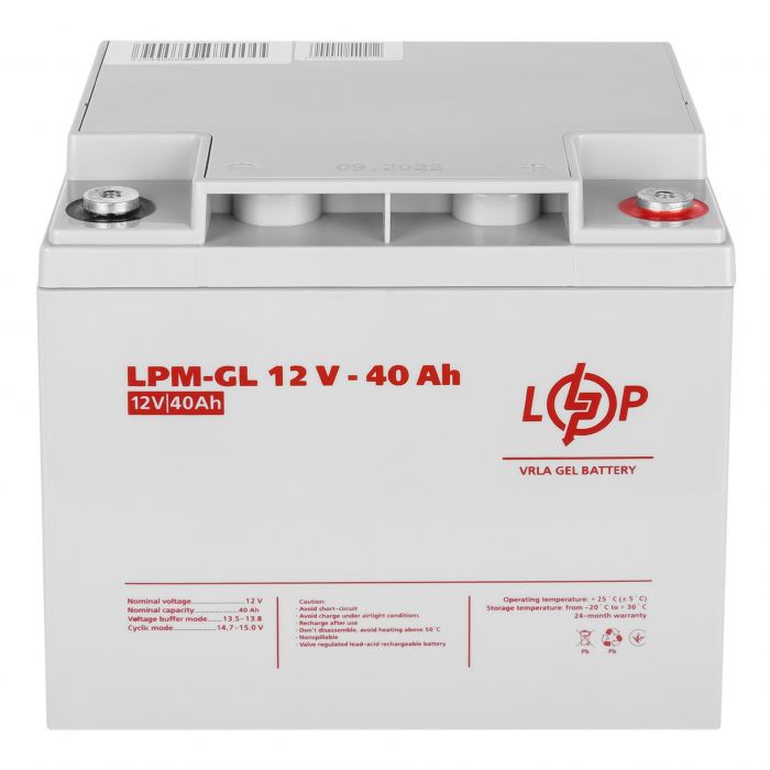 Акумуляторна батарея LogicPower 12V 40AH (LPM-GL 12 - 40 AH) GEL