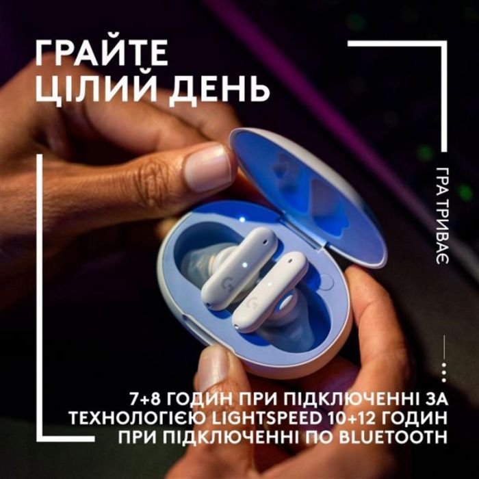 Гарнітура Logitech FITS True Wireless Gaming Earbuds White (985-001183)