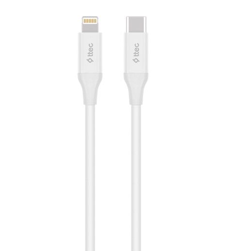 Кабель Ttec USB Type-C - Lightning (M/M), 1.5 м, White (2DK40B)