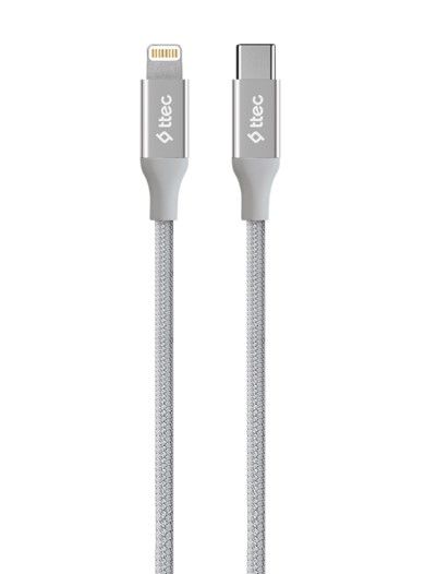 Кабель Ttec AlumiCable USB Type-C - Lightning (M/M), 1.5 м, Silver (2DK41G)