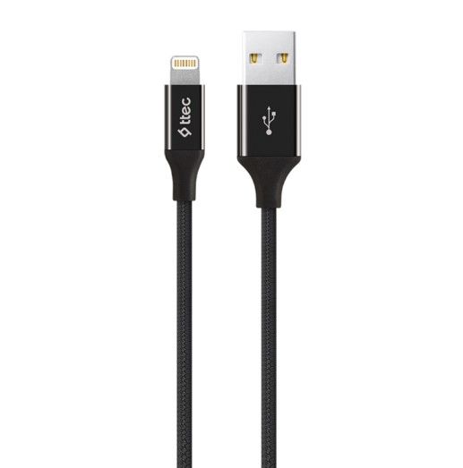Кабель Ttec USB - Lightning (M/M), AlumiCable, 1.2 м, Black (2DK16S)