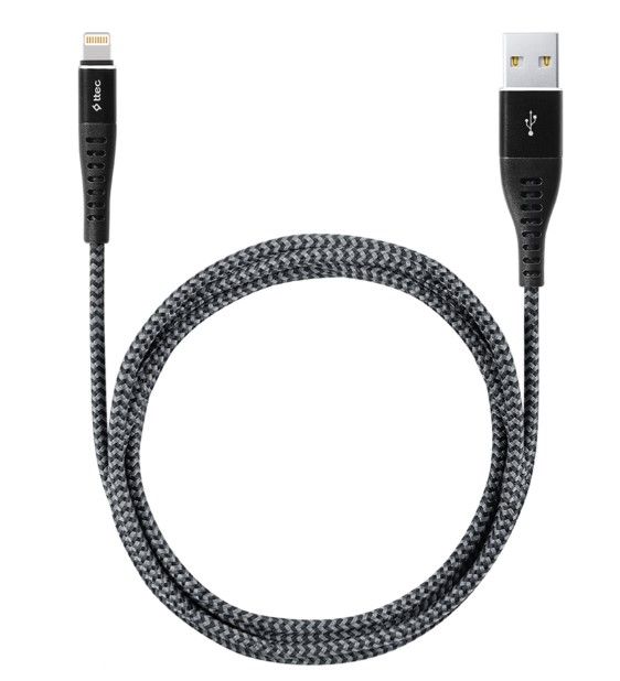 Кабель Ttec USB - Lightning (M/M), ExtremeCable, 1.5 м, Black (2DKX01LS)